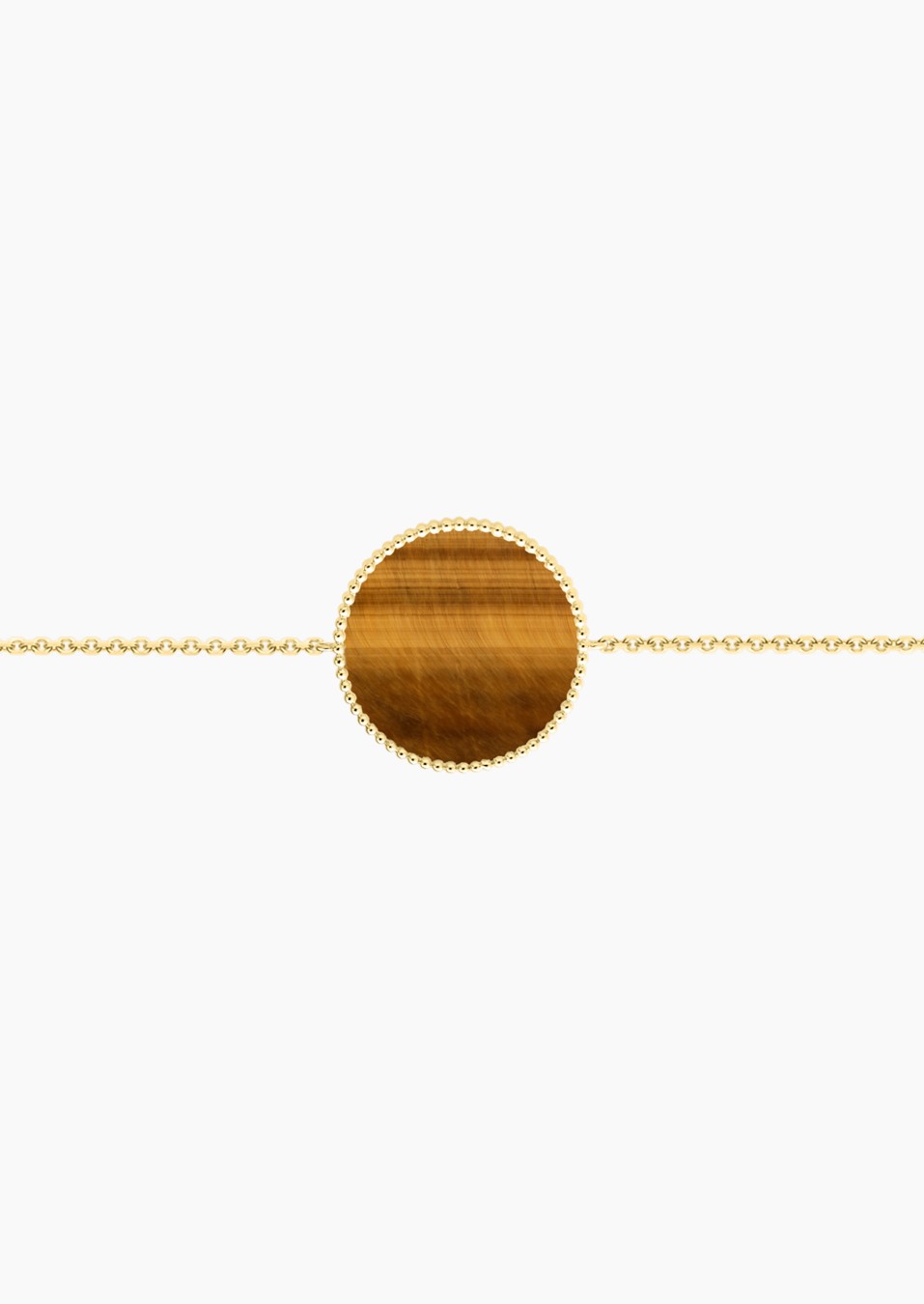 Colette Lune Perlée bracelet in gold and tiger’s eye / Lepage