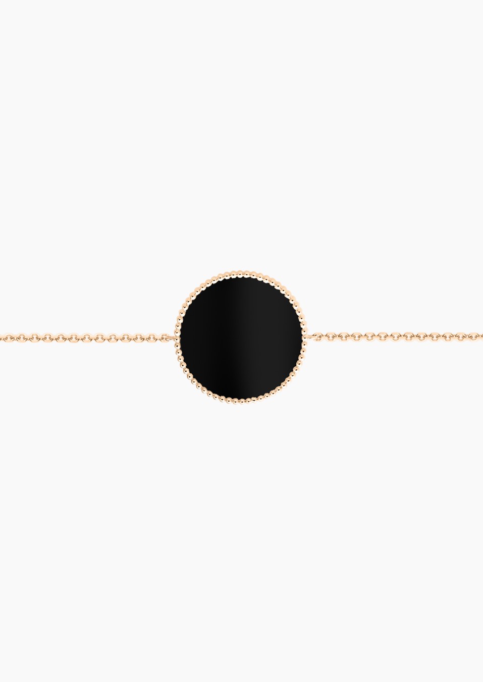 Colette Lune Perlée bracelet in gold and onyx / Lepage