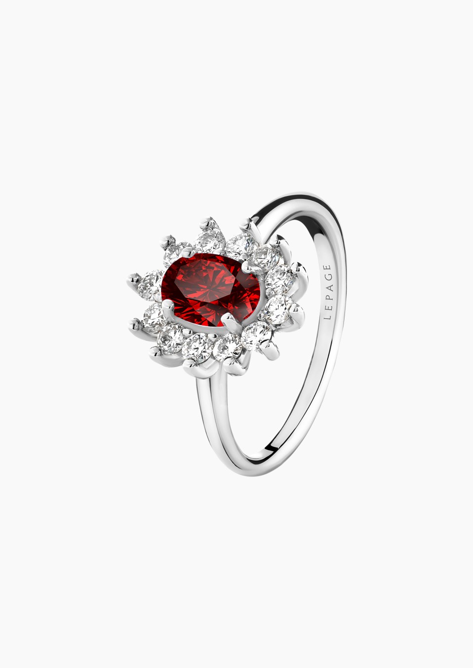 Daisy Ring - Ruby and Diamonds / Lepage