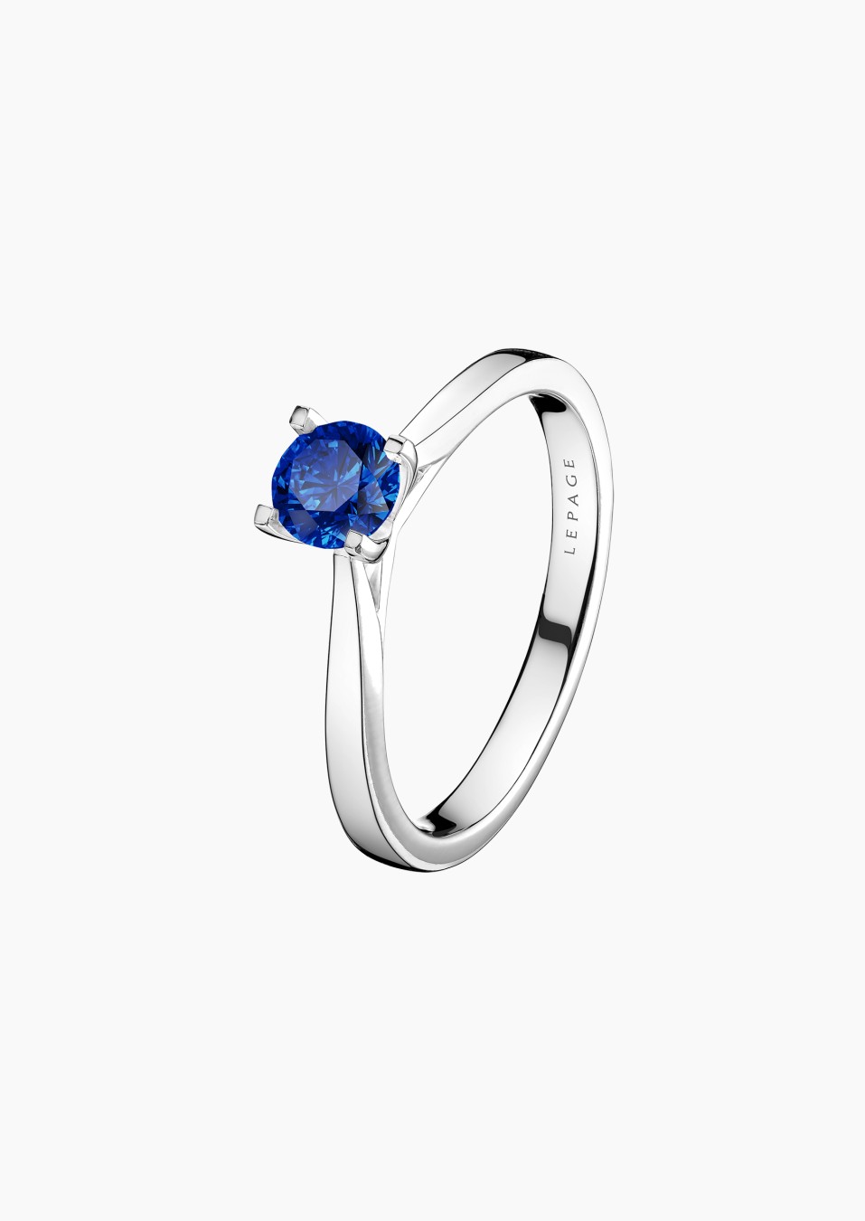 Cupidon solitaire in gold and sapphire / Lepage