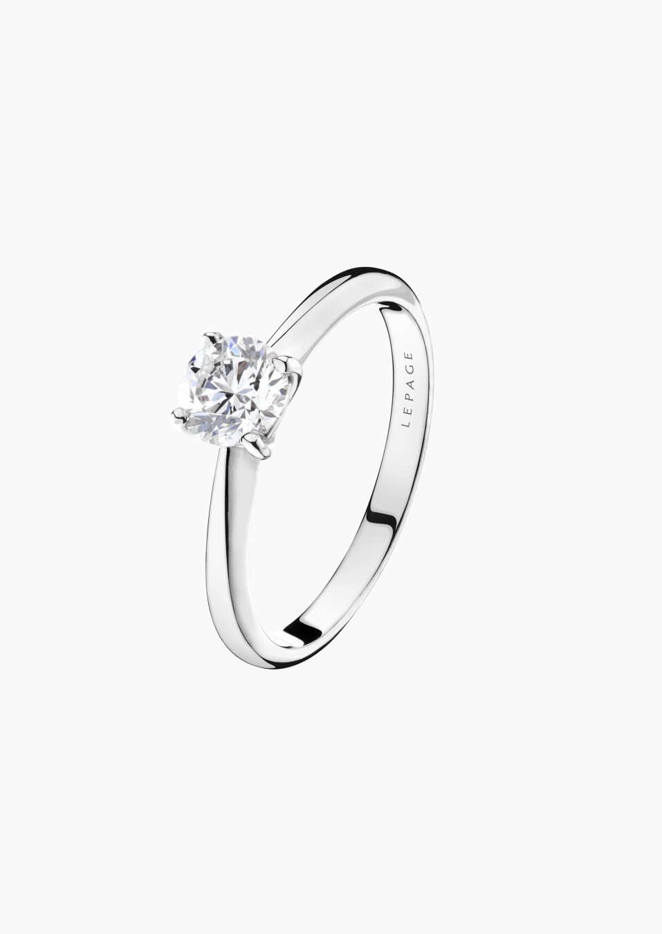 Solitaire Foudre en or et diamant / Lepage