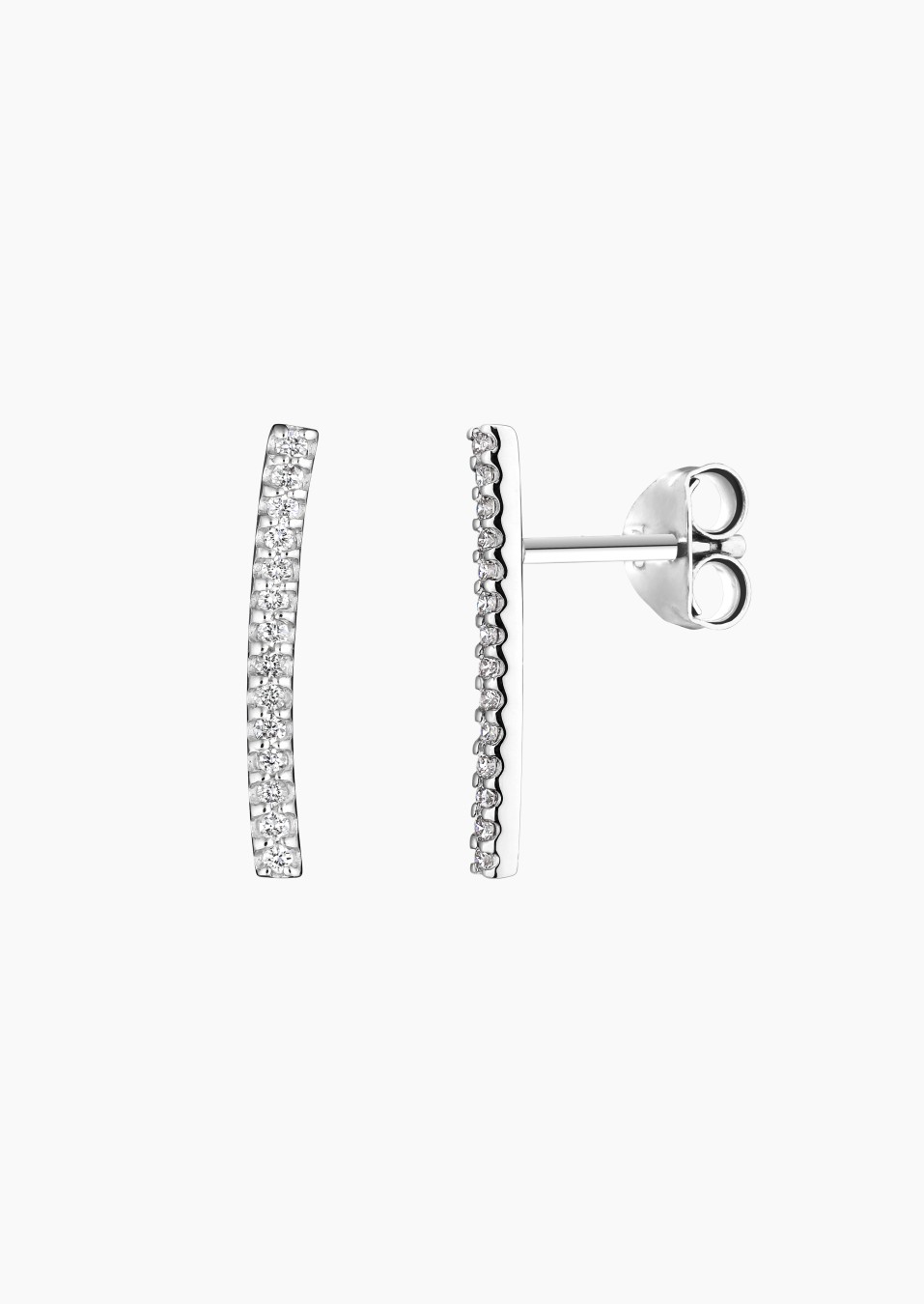 Boucles d'oreilles Audacieuse en or blanc et diamants / Lepage