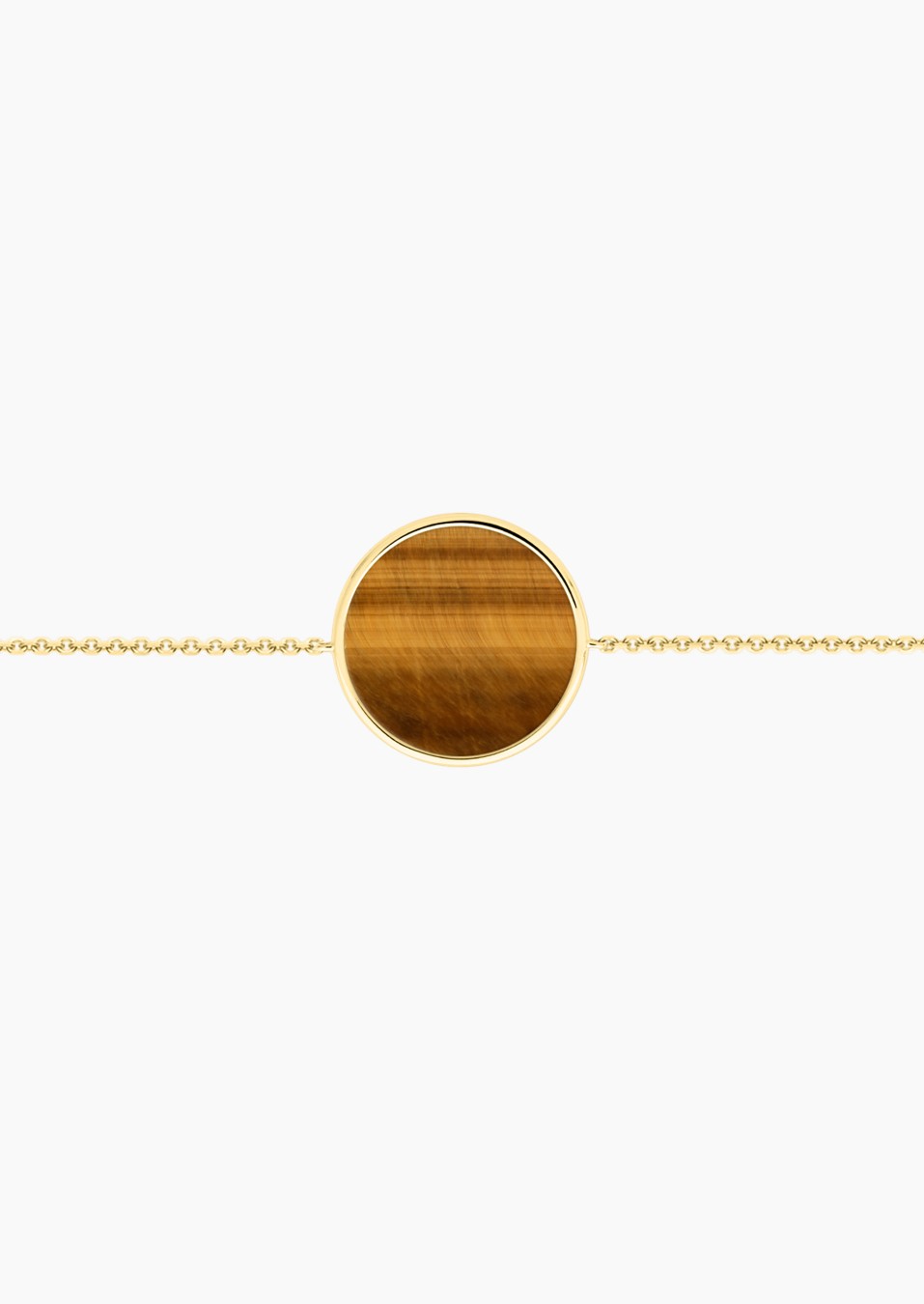 Colette Lune bracelet in yellow gold and tiger's eye / Lepage