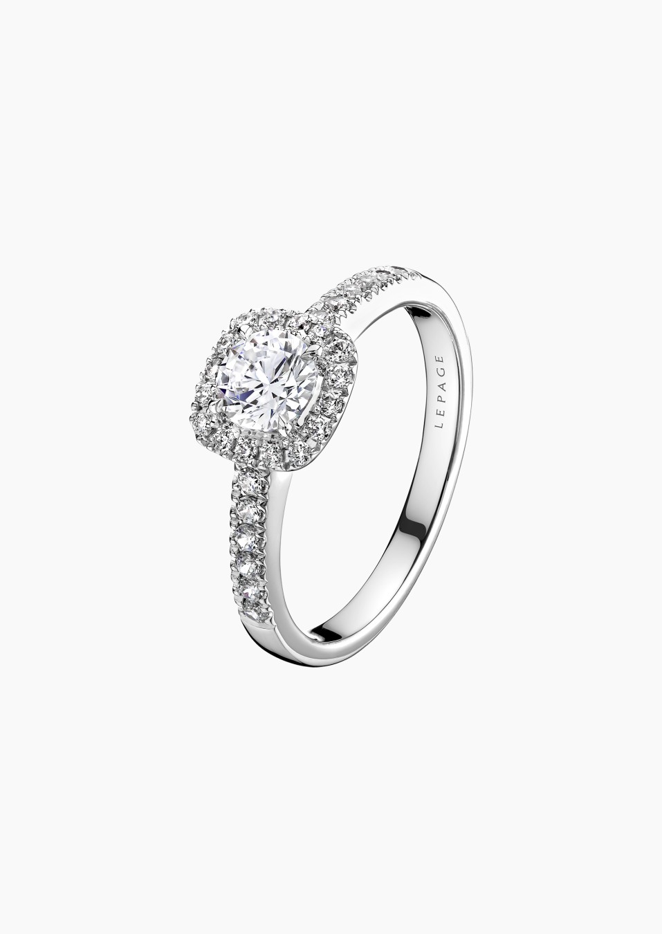 Solitaire Madame Rose en or et diamants / Lepage