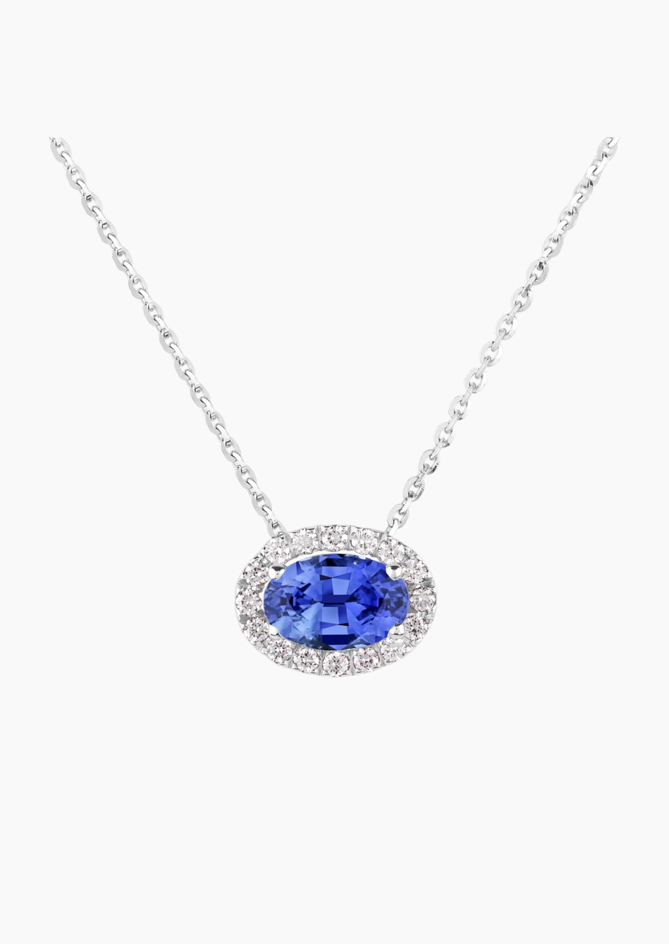 Eleanor necklace in gold, sapphire and diamonds / Lepage