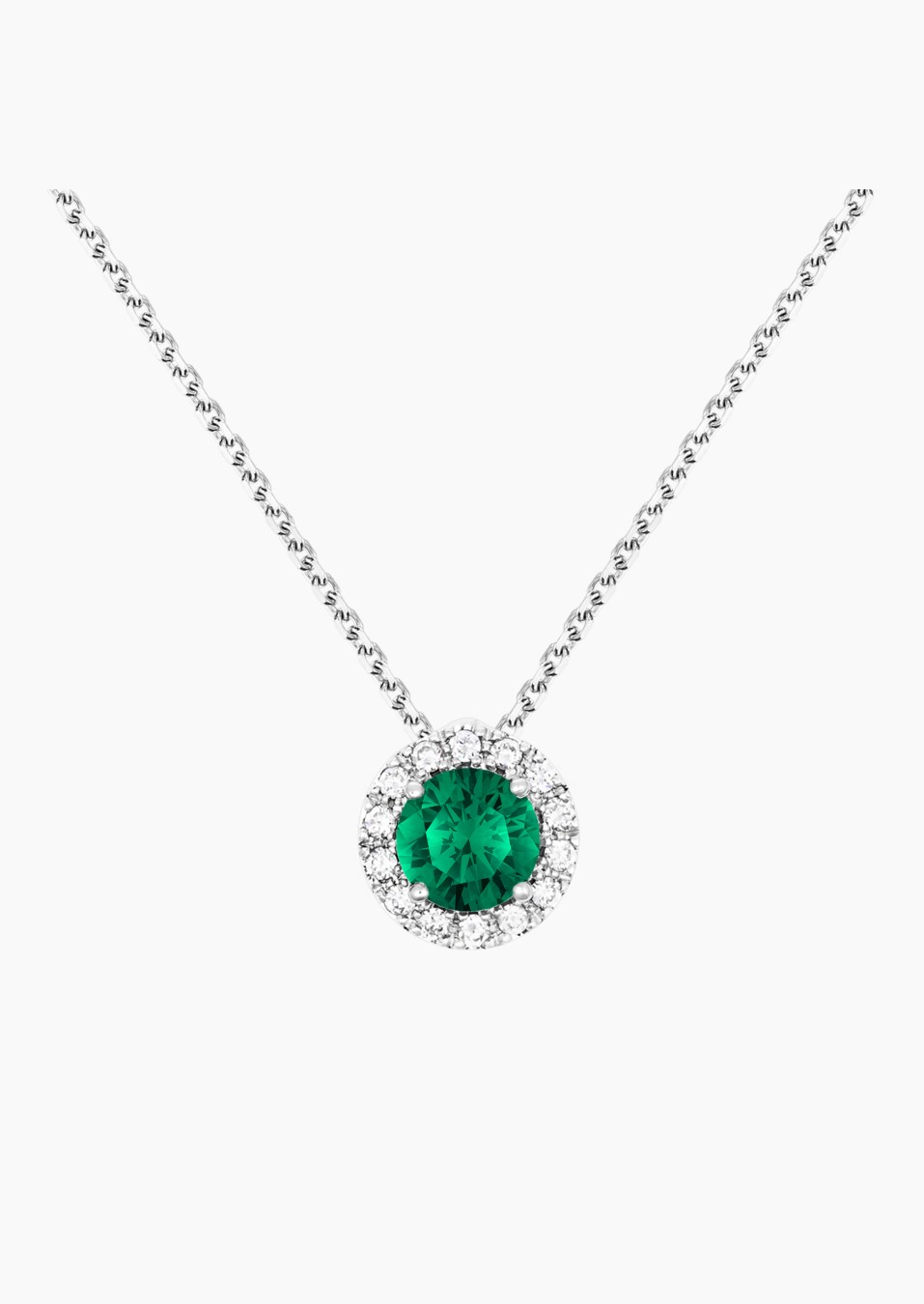 Coquette necklace in gold, emerald and diamonds / Lepage