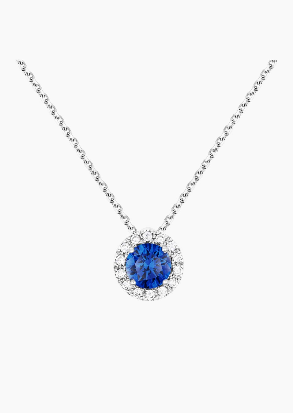 Coquette necklace in gold, sapphire and diamonds / Lepage