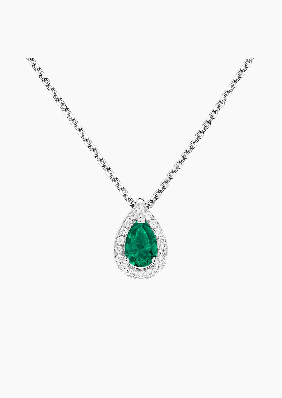 Marceau necklace in gold, emerald and diamonds / Lepage