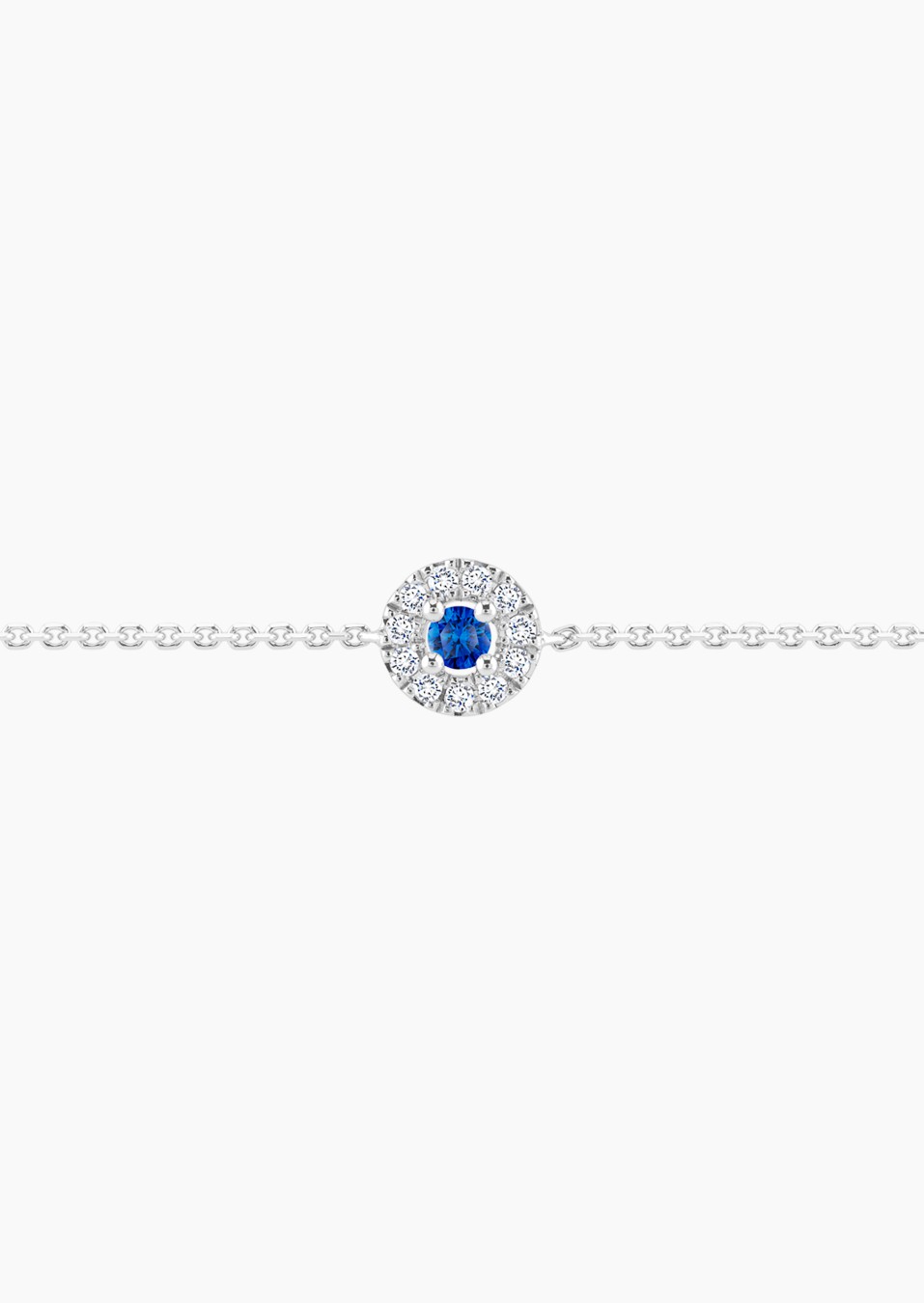 Bracelet Coquette en or blanc, saphir et diamants / Lepage