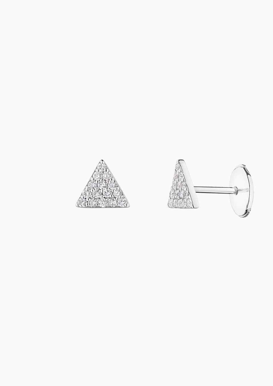 Boucles d'oreilles La Généreuse en or blanc et diamants / Lepage