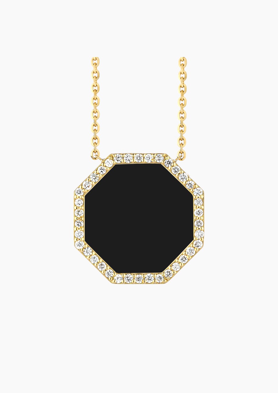 Collier Octo en or, onyx et diamants / Lepage